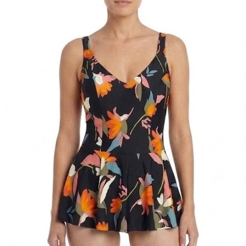 Tankini Sea Angel Floral Peplum Top - Women's Size Small